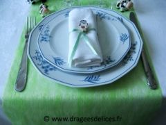Tête à tête en intissé Vert menthe
