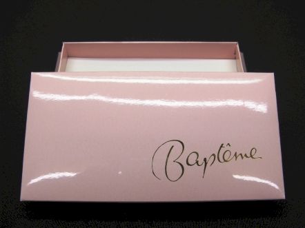 Boite rectangulaire pour baptême fille collection carton glacé