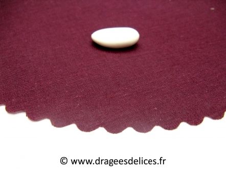 Lot de 10 tulles à dragées en coton bordeaux : Lot de 10 tulles dragées en coton bordeaux