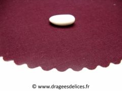 Lot de 10 tulles à dragées en coton bordeaux 