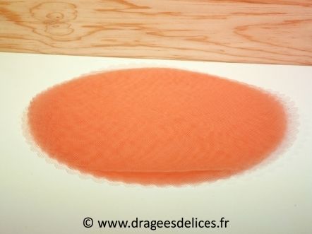 Tulle à dragées unis pas cher : Tulle à dragées unis pas cher saumon