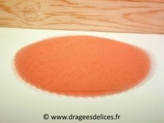 Tulle à dragées unis pas cher Saumon
