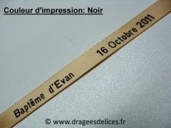 Bracelet souvenir en satin imprimé Saumon