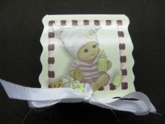 Boite carrée en carton pour baptême collection Lulu 
