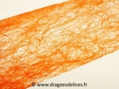 Chemin de table en abaca Orange