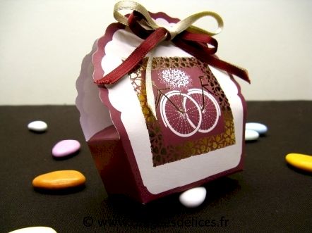 Ballotin de dragées pour mariage collection vélo : Boite ballotin mariage pour dragées