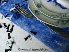 Set de table en intissé Bleu royal