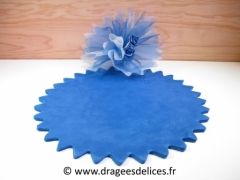 Voile cristal unis à dragées pas cher Bleu royal