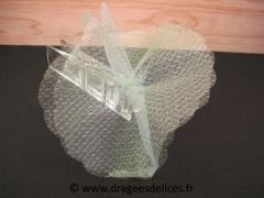 Lot de 33 tulles pour dragées en maille brillante Vert