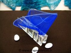 Tulle avec bordure rigide à garnir de dragées Bleu royal