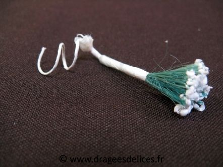 Brin champêtre pour décoration de contenants mariage baptême et communion : Brin champêtre blanc pour décoration de tulles, boites et scrapbooking