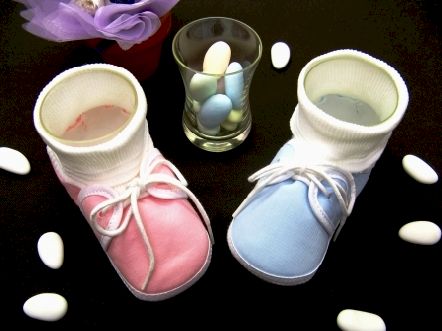 Basquette pour baptême garçon ou fille avec son pot en verre