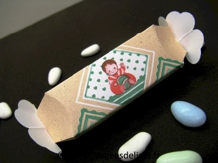 Papillote en carton pour baptême collection bébé ballon