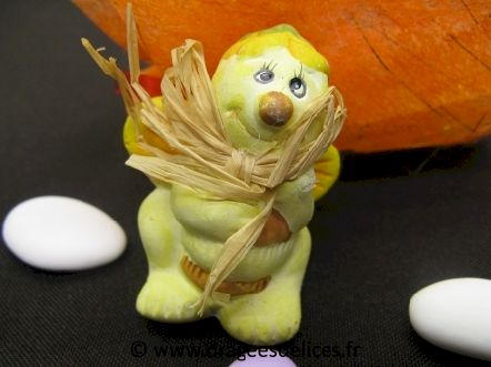 Abeille en terre cuite pour décoration de tulles et boites de dragées