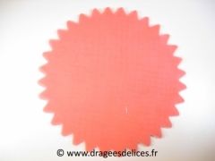 Voile cristal unis à dragées pas cher Pêche