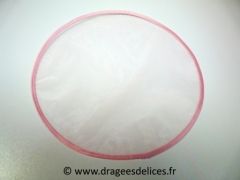Voile Morgane brillant avec bord satin à garnir de dragées Rose