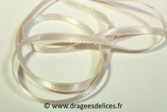 Ruban satin unis Ecru