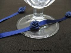 Guirlande de table en satin Bleu marine