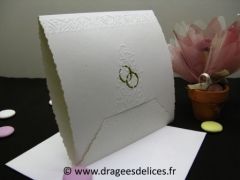Faire part mariage alliances 