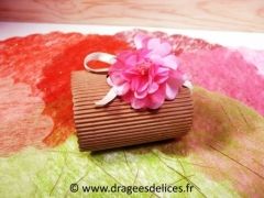 Boite bonbon en carton pour mariage baptême et communion Taupe