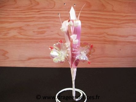 Lot de 5 bouquets sur pied Madeleine pour déco de table