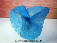Rond de tulle dragées intissé unis pour dragées Bleu