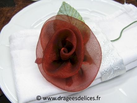 Rose en organza