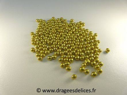 Perles de décor or pour vos contenants de dragées