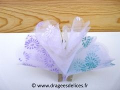 Tulle floqué fleurs pour mariage baptême et communion Parme