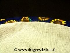 Tulle à dragées Provence tournesol pour thème nature Bleu