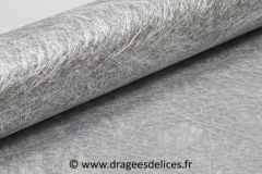 Chemin de table en intissé métalisé Argent