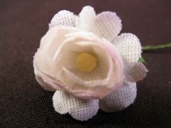 Fleur en coton pour décoration de mariage, baptême et communion 