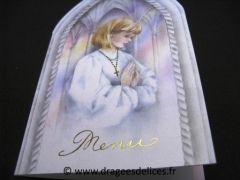 Lot de 5 menus pas cher pour communion fille 