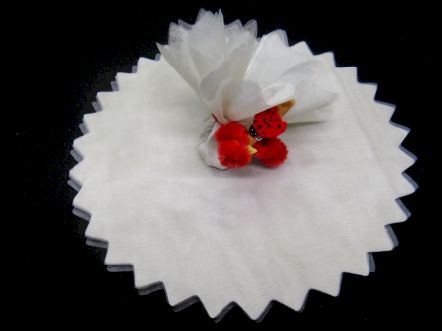 Voile cristal unis à dragées pas cher : Voile cristal unis à dragées pas cher sahara