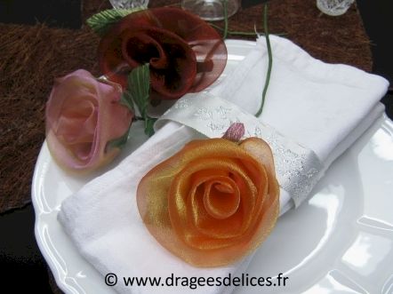 Rose en organza