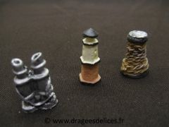 Assortiment de 3 résines marins pour décorations thème mer 