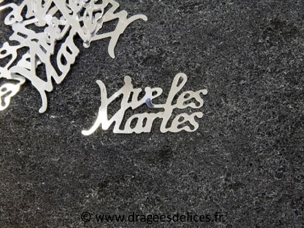 Confettis de table vive les mariés
