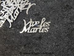Confettis de table vive les mariés Argent