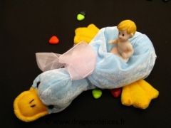 Peluche canard Bleu ciel