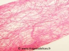 Chemin de table en abaca Fuchsia