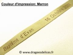 Bracelet souvenir en satin imprimé Beige kaki