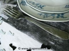 Set de table en intissé Noir