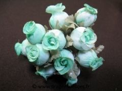 Bouton de rose pour décoration de tulles mariage baptême et communion Vert menthe