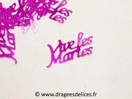 Confettis de table vive les mariés