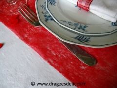 Set de table en intissé Rouge