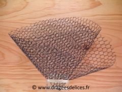 Lot pas cher de 10 tulles nid d′abeille pour dragées Bleu royal