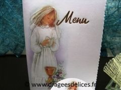 Menu communion fille en aube 