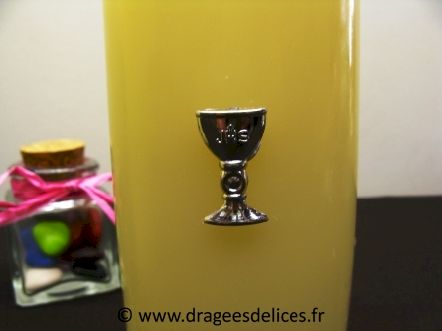 Bougie communion avec son calice