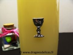 Bougie communion avec son calice Argent