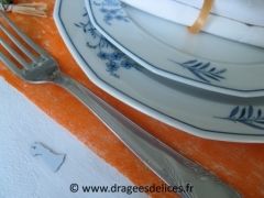 Set de table en intissé Orange